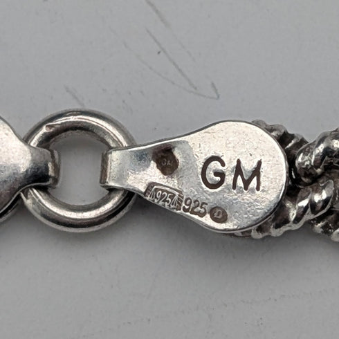 1977 British pure silver Jubilee ingot pendant, 51g, with pure silver twisted chain necklace, J&D